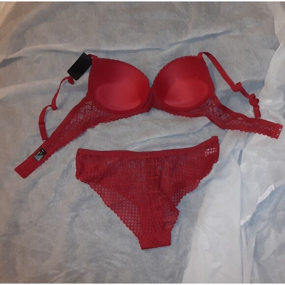 Youmita 36B Samba Symmetrical Mesh Bra and Medium Panty NWT - Picture 3 of 10